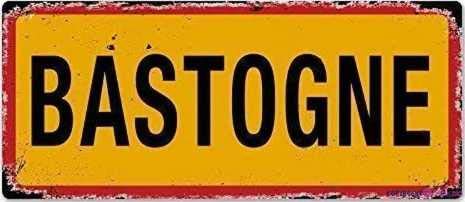 KSFEITING Great Vintage Metal Tin Sign Bastogne Ww2 Signs Exterior Home Cave Garage bar Country Poster Club Wall Plaque Decoration Retro Aluminum Sign 8x12 Inch