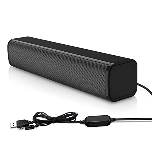 Bethefur Computer Speakers, PC Speakers Stereo USB Speakers with Stereo Sound Portable Mini Laptop Soundbar for Windows PCs, Desktop Computer and Laptops [Upgraded]