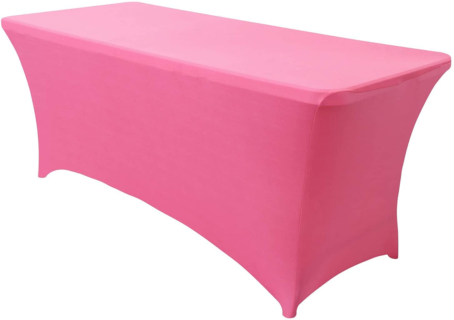 Obstal 5ft Stretch Spandex Table Cover for Standard Folding Tables - Universal Rectangular Fitted Tablecloth Protector for Wedding, Banquet and Party