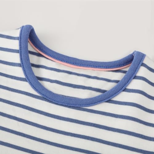 Image of HILEELANG Toddler Girl Cotton Casual Dress Summer Short Sleeve Basic Tunic Playwear Shirt Dresses