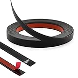 10M x 2cm Schwarz Zierleisten Selbstklebend - PVC Selbstklebend Kantenschutz Leisten, Flexible Zierleiste Selbstklebend, Selbstklebender Dekorationsleiste für Türen Wände Fenster Spiegelrahmen Böden