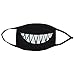 Produktbild Museya Cechya Mund Gesicht Maske Muffel Anti-Staub Baumwolle Maske mit Luminous Zähne (schwarz)