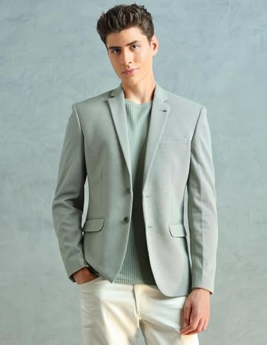 Image of Arrow Men's Zero Calorie Slim fit Textured Blazer