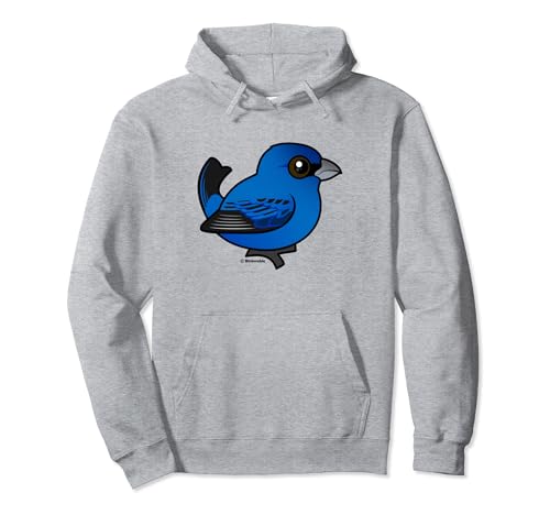 Cute Cartoon Indigo Bunting Birdorable Blue Bird Species Pullover Hoodie