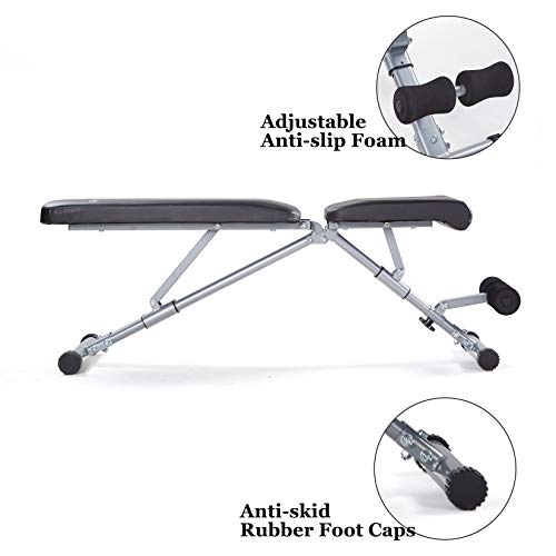 Adjustable Weight Bench Heavy Duty, CheerTran Workout Benches for Home Easy Storage - 700LBS Strength Training Gym Exercise Bench