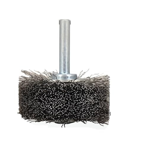 Brosse à roue en fil d'acier inoxydable robuste pour décaper le métal