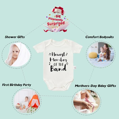 New Member of the Band Bodysuit, Newborn Boy Outfits, Little Sister Newborn Outfit, Funny Toddler Fashion Clothing2