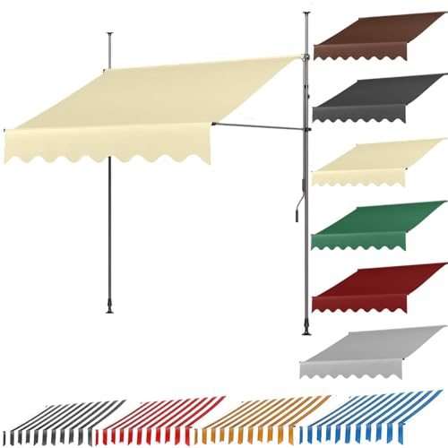 Wttagkl Klemmmarkise 400 cm ohne Bohren HY