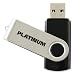 Produktbild Platinum TWS USB-Stick 8 GB USB 2.0 USB-Flash-Laufwerk - Speicher-Stick in schwarz-Silber inkl. Öse zur Befestigung am Schlüsselanhänger
