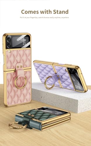 Coque Samsung Galaxy Z Flip 7 étui rigide cuir antichoc violet - 3