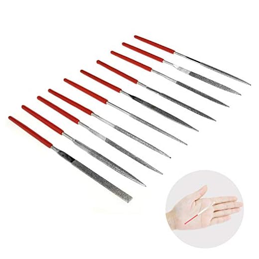 Kalim MINI Diamond Needle File Set (10pcs 150 Grit Precision Diamond File)