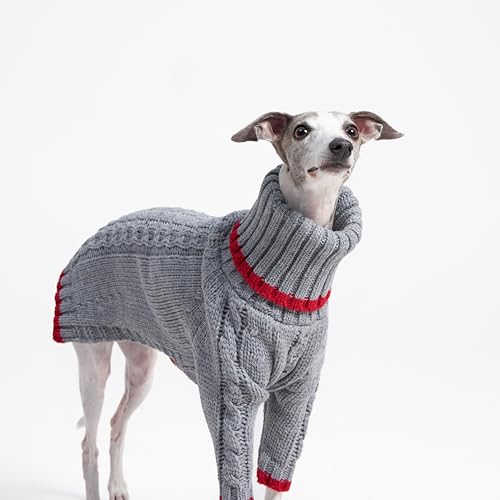 ESCCBOO Roupas de galgo italiano, suéter quente para whippets, macacão de cachorro, suéter quente de
