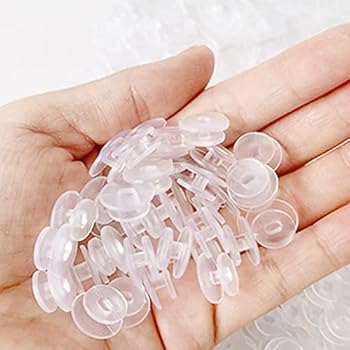 200 stuks plastic schoenknoop met gesp, 2 kleuren, ronde schoenknoppen voor doe-het-zelf schoen, Whristband, bedelknoppen, accessoires (12 x 10 mm, transparant en zwart