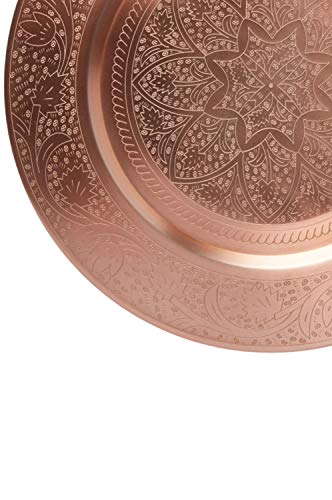 Marokkanischer Tisch Beistelltisch aus Metall Sule ø 40cm rund | Orientalischer runder Teetisch klein mit klappbaren… – Bild 5