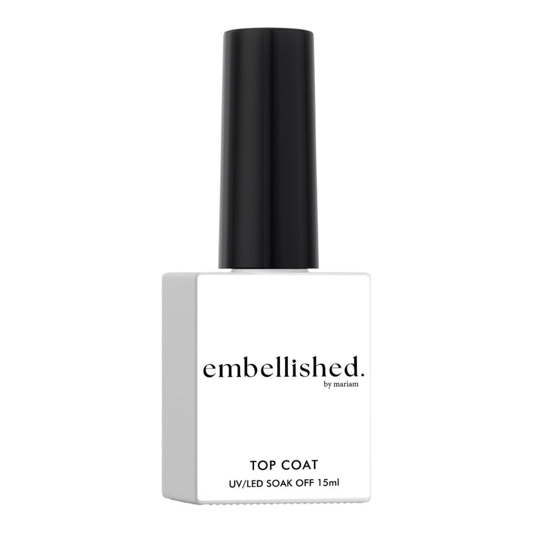 Gel Top Coat, 15ml, High Gloss Shine Finish, Upgraded Long-Lasting Formula, Soak Off UV/LED Nail Lamp, Professional Nail Salon and DIY Home Manicure