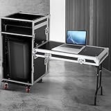 ibasenice Studio Cabinet Server Rack Dj Table Data Devices Storage Cabinet Road Case for Performance Dj Rack for Stage