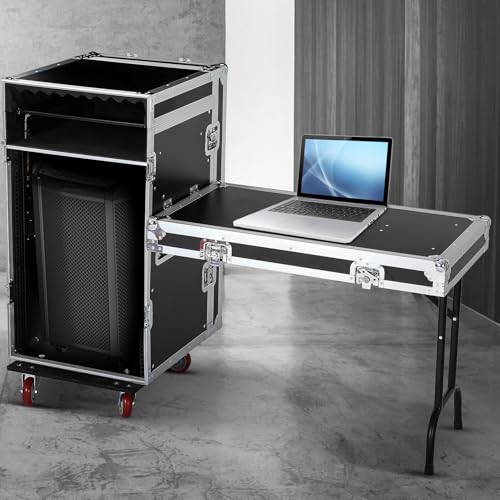 ibasenice Studio Cabinet Server Rack Dj Table Data Devices Storage Cabinet Road Case for Performance Dj Rack for Stage