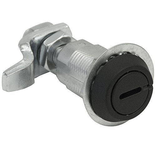 Southco E3-19-25 Series Vise Action Powder Coated Zinc Alloy Tool Operated Compression Latch with Slotted Recess Head, Non-Locking, Black (Pack of 4)