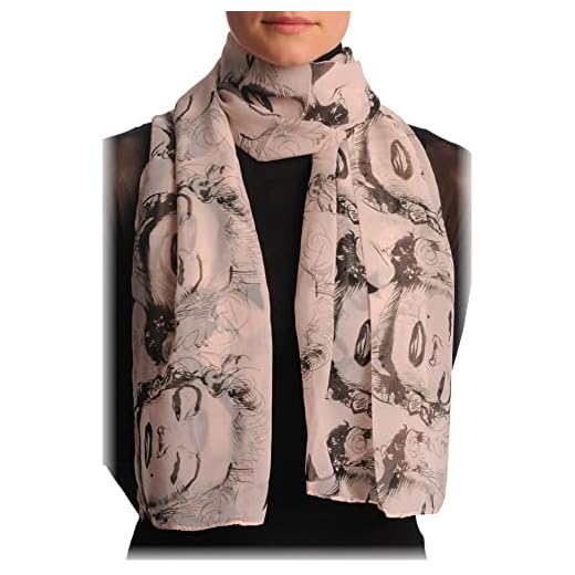 LissKiss Marilyn Monroe On Soft Pink - Scarf - Rosa Bufanda Talla unica (66cm x 160cm)