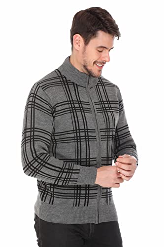 Image of GODFREY Full Sleeve Zipper Sweater for Man Winter Wear -Mens Woolen Sweaters Turtle Neck