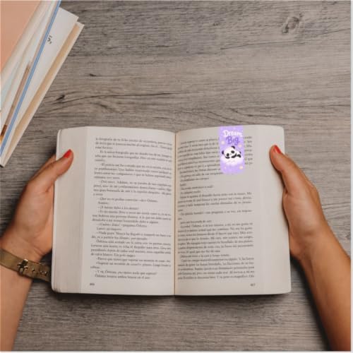 Image of Zesta Magnetic Bookmark | Aesthetic Book Mark for Reading | Cute Anime Bookmarks for Kids, Students | Book Accessories for Novels, Gifts for Readers (Panda New, Medium (9X2.5 Cms))
