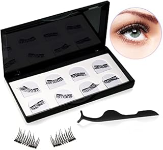 No Glue Magnetic Eyelashes, Magnetic Lashes Natural Look, 0.2mm Ultra Thin Magnet Lightweight & Easy to Wear Reusable Lashes Extensions