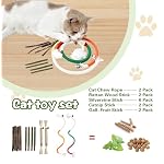 Catnip Chew Toys for Cats, 12 Pack Cat Toys with Silvervine Sticks, Natural Silvervine Stick Cage Balls & Bell Balls for Indoor Cats - Image 7