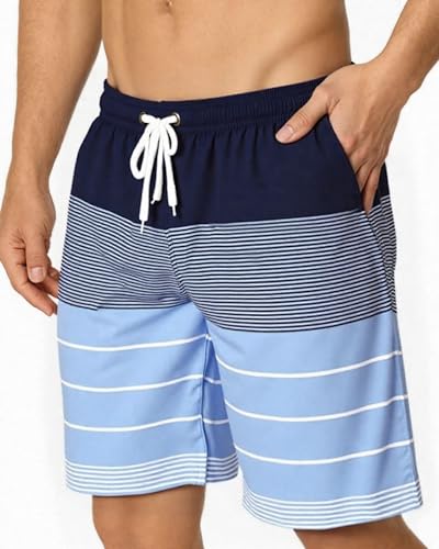 Image of Beach Shorts Men's Swim Trunks Quick Dry Board Shorts Colorful with Mesh Lining
