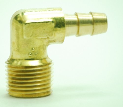 MettleAir 139-5C 5/16" ID 3/8" NPT Male Barb Hose/Tubing Fitting Elbow L Connector (Pack of 10)