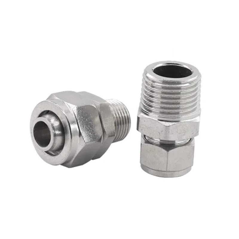 Conector neumático de tornillo antigoteo PC6 con rosca 1/4 BSP 4