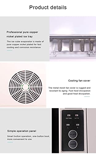 Mini fabricadora automática de hielo eléctrica, máquina para hacer cubos redondos de hielo, capacidad de 15 kg por 24 horas, ideal para bares, tiendas de té con leche y cafeterías miniatura 2