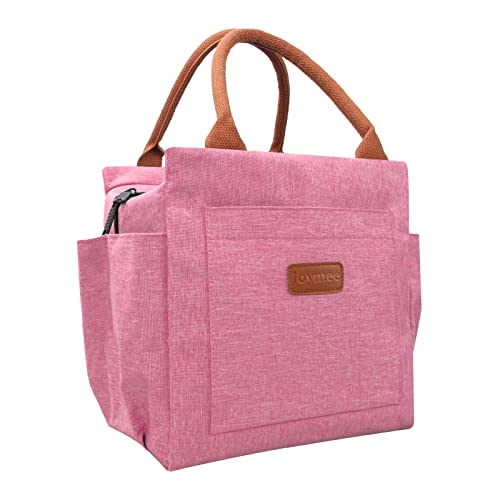 Joymee Lunch Bag Women Insulated Lunch Box Large Reusable Durable Leakproof Spacious Cooler Tote For Women Men Adult With Bottle Holder And Side Pockets For Work Office Travel Picnic - Pink #TOP4
