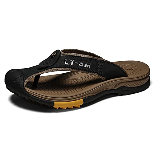 Sandales de plage en cuir pour homme avec bout fermé élégant