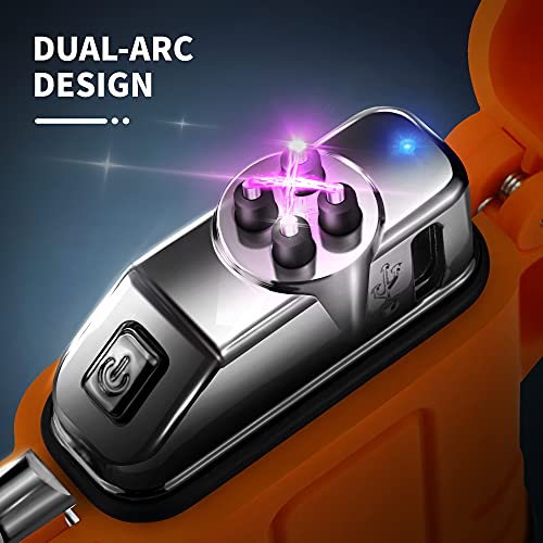 x-lighter Waterproof Arc Lighter, USB Rechargeable, Flame-Less, Wind Proof Plasma Lighters for Men dad