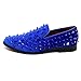 Metrocharm Men's Velvet Fashion Smoking Spike Slipper Dress Tuxedo Loafer Slip On Shoe SM-09 (Blue, us_Footwear_Size_System, Adult, Men, Numeric, Medium, Numeric_10_Point_5)
