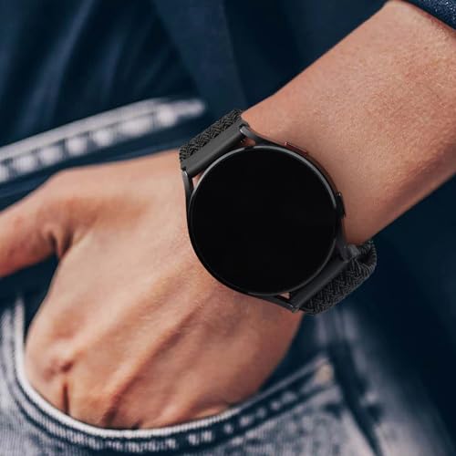Image of Tobfit Soft Magnet Nylon Watch Strap Compatible for Samsung Galaxy Watch 4 /4 Classic (Watch Not Included), 20mm Smartwatch Nylon Single Loop Woven Band Straps for Men & Women