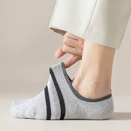 Mottee&Zconia No Show Socks for Mens Low Cut Upgraded 6 Pairs Casual Invisible No See Reinforced Socks 6 pais Size S/M/L4