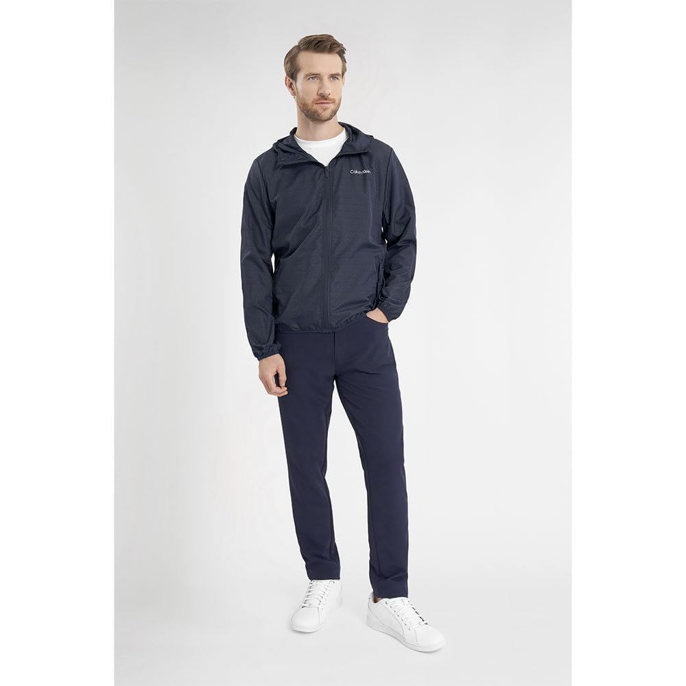 Calvin Klein Veste coupe-vent golf imprimée résistante à l'eau pour homme