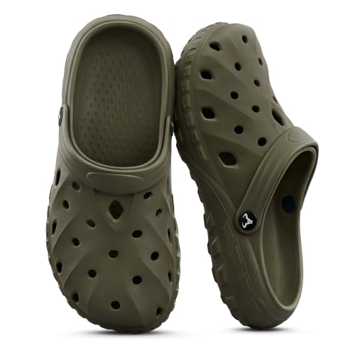 Image of KEMISANT Cushioned Clogs Mules for Men Garden Beach Water Fun-Lightweight | EVA Cushioned Footbed| Arch Support | Slip-resistant | Unisex