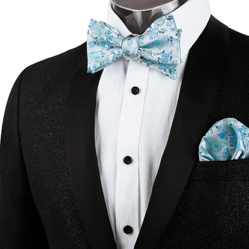Image of Alizeal Mens 2pcs Floral Bow Tie Set