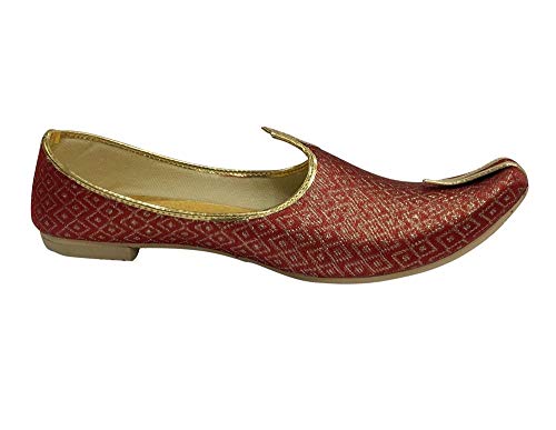 Stop n Style Wedding Khussas - Men's Dressy Juttis, Casual Indian Shoes for Groom, Paisley Design Him4