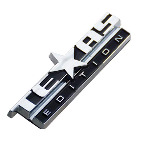 Image of 1Pc Small Texas Edition Emblem Badge Dash Panel Nameplate Compatible For Universal Cars (Chrome Black)