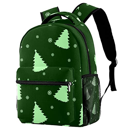 Sac à dos de Noël vert le cadeau parfait avec sapins pour enfants