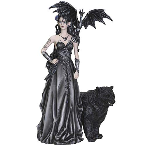 Pacific Giftware Nene Thomas Collection Mistress of Lycani with Winged Dragon and Bear Resin Figurine Statue