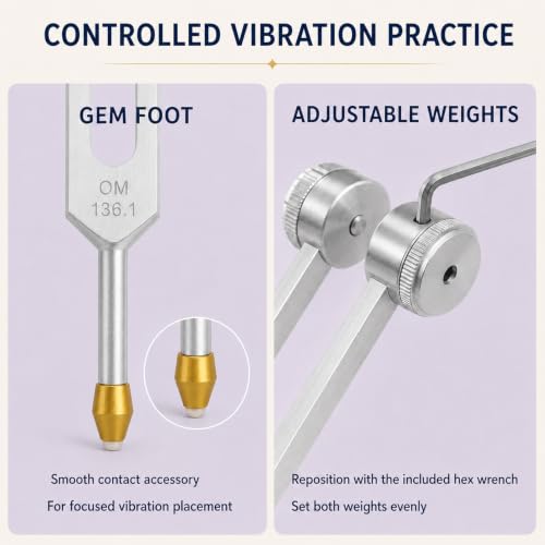 Image of Tuning Forks for Healing Set, Includes 128Hz, 136.1Hz, 256Hz, 384Hz