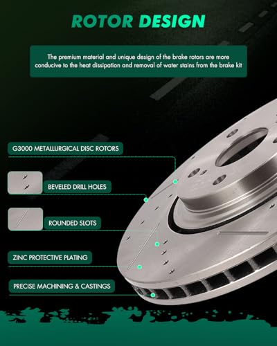 Image of SCITOO Front Rear Brake Kits Brake Rotors Brake Pad:31511;31544;D1324;D1391 | Fit For Lexus For RX350 2010-2015,For RX450h 2010-2015,For Toyota For Highlander 2014-2019,For Sienna 2011-2020