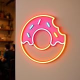 Xhuilong Donut-Leuchtreklame für die Wanddekoration, Wandbild für Bäckerei, Café, Restaurant, hängende Leuchtreklame für Geschäft, Ladenfront, Zuhause, Party, USB-betrieben