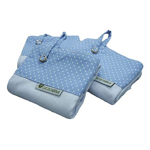 Kit Toalhinha de Boca com Prendedor, Cuca Criativa, Azul