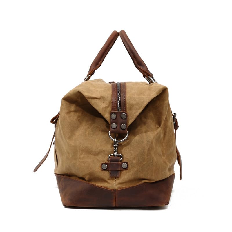 Canvas Duffle Bag for Travel, Overnight Weekend Carry On Gym Duffel, Large Luggage Bag for Men4
