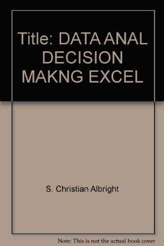 Title: DATA ANAL DECISION MAKNG EXCEL 0534368360 Book Cover